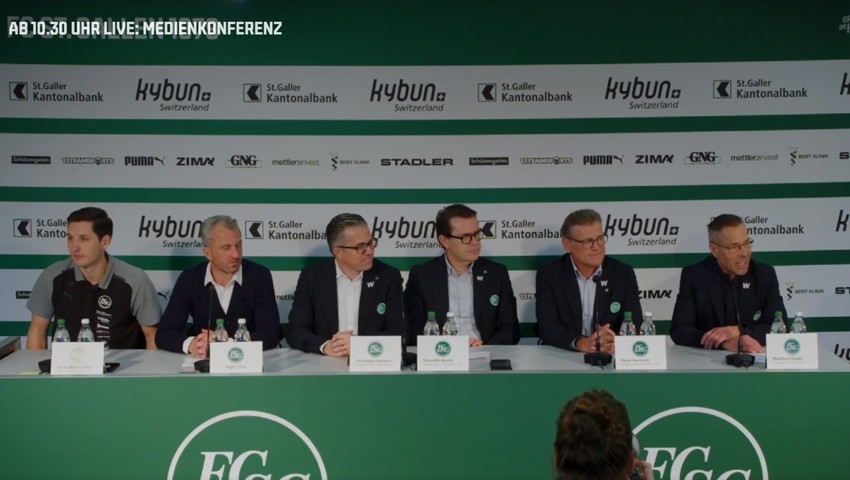 An der PK vom Mittwochmorgen wurde Roger Stilz, der Nachfolger von Alain Sutter, vorgestellt (Zweiter von links).
