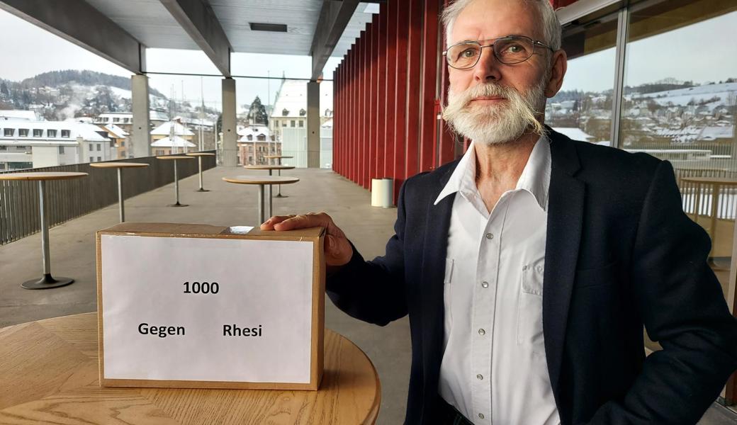 Peter Kuster hat an die tausend Unterschriften gegen Rhesi gesammelt.