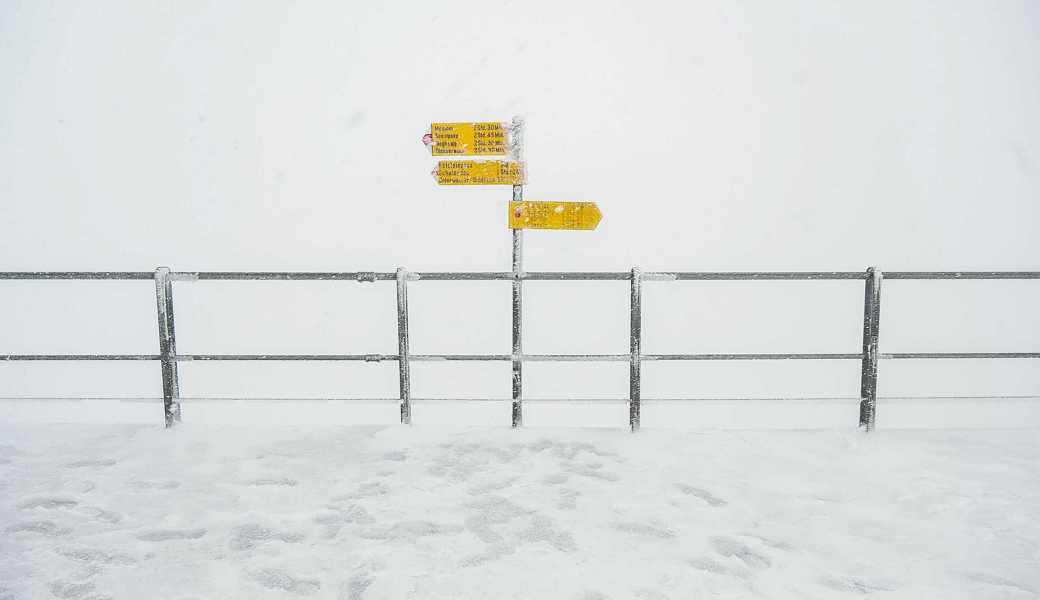 Nass, kalt und weiss: Der Säntis präsentiert sich am Mittwoch mit einer dünnen Schneedecke – nicht aussergewöhnlich für diese Jahreszeit. 