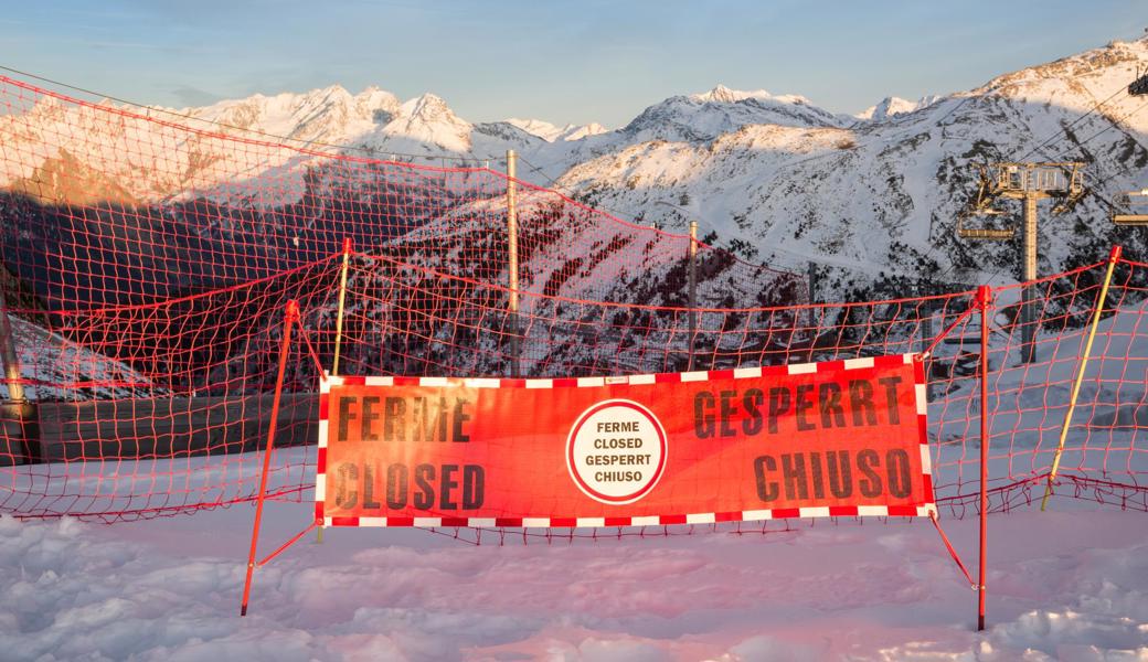 Piste gesperrt: Skilagerleiter tragen Verantwortung und halten sich an die Weisungen der Pistendienste.