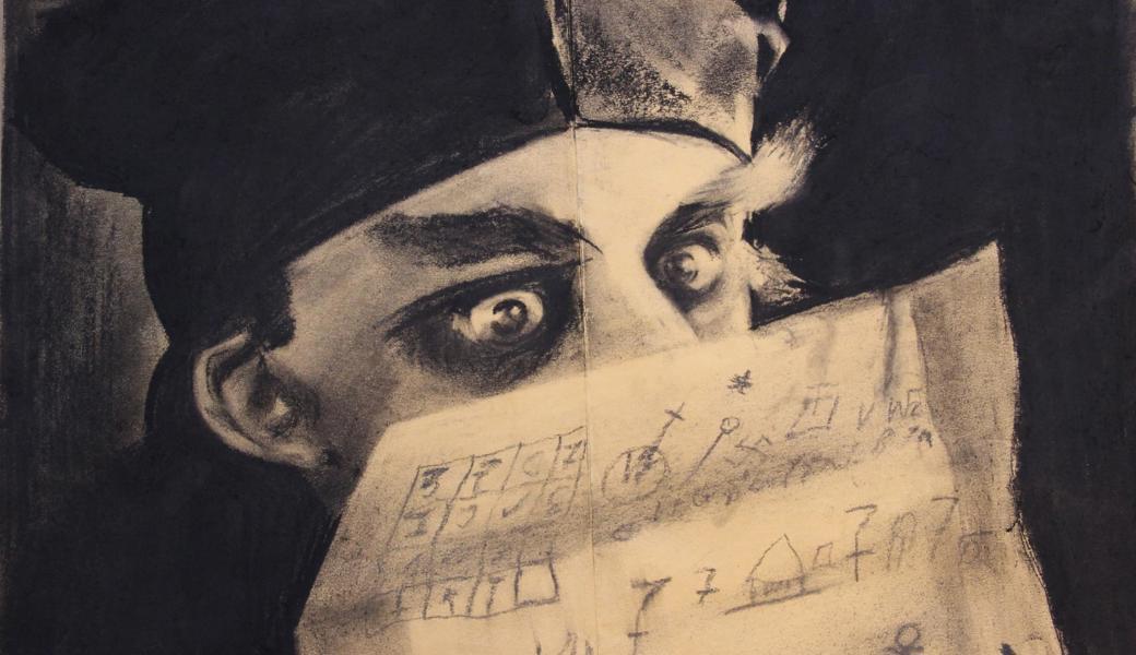 Michael Zellweger verwendet für seine Nosferatu-Bilder Bleistift und Kohle.