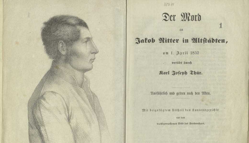 Ein Originalporträt des Mörders Karl Josef Thür: Im Diogenes Theater wird auf den Fall zurückgeblickt.