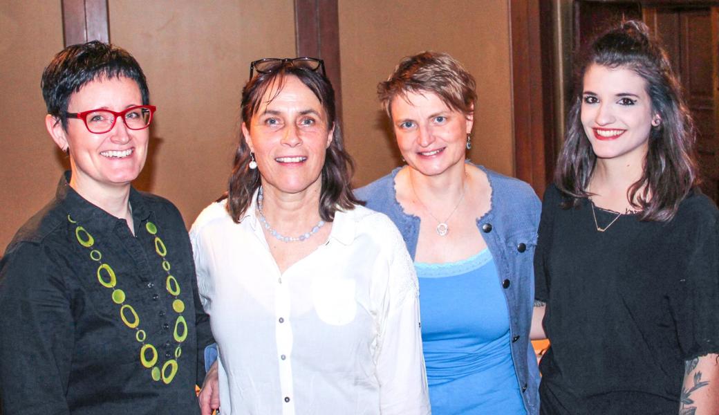 Petra Sieber, Gabriela Dietsche, Gabriela Heeb und Astrid Dörig (von links) wurden vom Vorstand der Altstätter Kulturwoche Staablueme nach langjährigem Einsatz verabschiedet.
