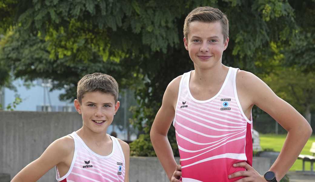 Janis Beuggert (rechts) holte seinen vierten Schweizer Rekord, Livio Rupper erreichte am Visana-Sprint den Halbfinal.