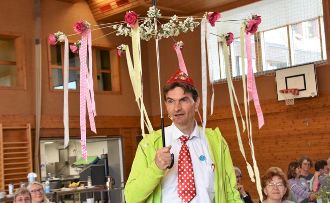 Zum 20. Geburtstag des Frauenfrühstücks trat der «Gesundheit-Clown» auf