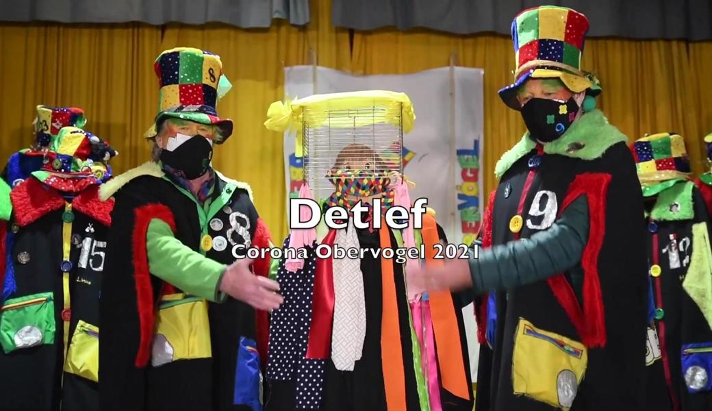 Deswegen: Ausser dem Corona-Obervogelmaskottchen Detlef gibts dieses Jahr keinen Obervogel.