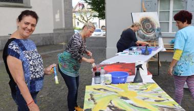Malen auf dem Rathausplatz