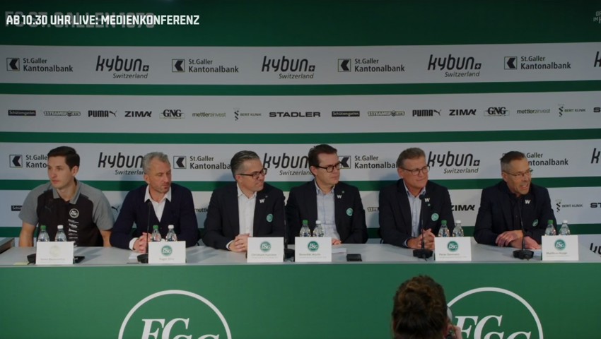 An der PK vom Mittwochmorgen wurde Roger Stilz, der Nachfolger von Alain Sutter, vorgestellt (Zweiter von links). An der PK vom Mittwochmorgen wurde Roger Stilz, der Nachfolger von Alain Sutter, vorgestellt (Zweiter von links).