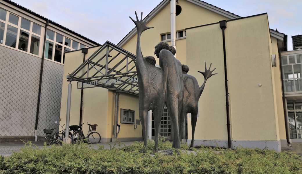 Die Instandsetzung der Rheinauhalle war am Infoabend unumstritten. Die Skulptur könnte bereits die Zustimmung an der Abstimmung am 18. Juni andeuten.  