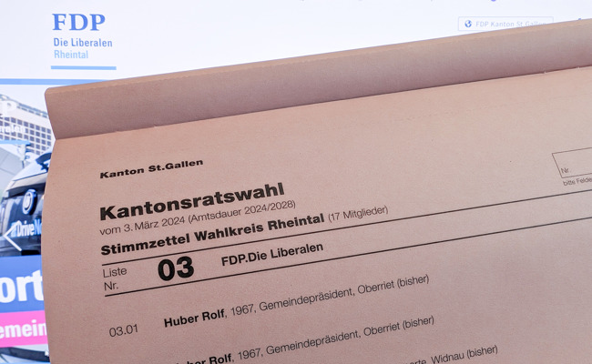 Kantonsratswahlen 2024: Liste Nr. 3 - FDP.Die Liberalen