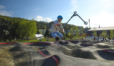 Der neue Pumptrack auf dem Bützel in Staad rollte in nur drei Jahren heran