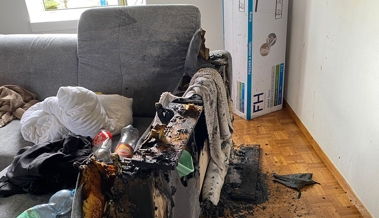 Feuer in der Stube: Bewohner konnte selbst löschen