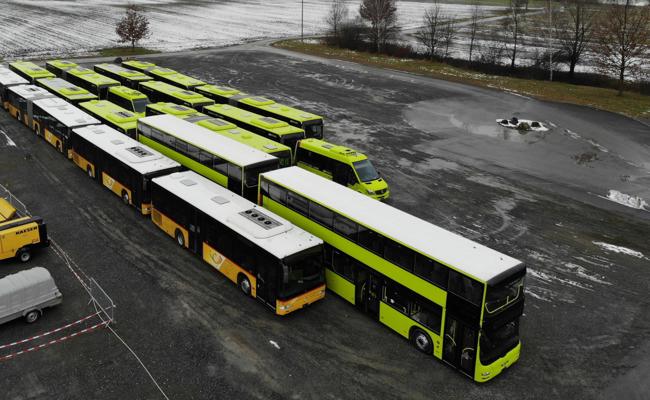Eine ganze Busflotte für den Export