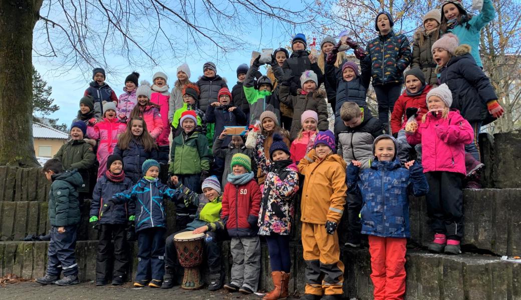 Die Zweitklässler des Schulhauses Schöntal waren voller Enthusiasmus dabei.