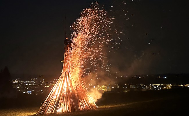Beim «Schützenhaus» gibt es am Abend des Nationalfeiertags Funkenfeuer und Feuerwerk