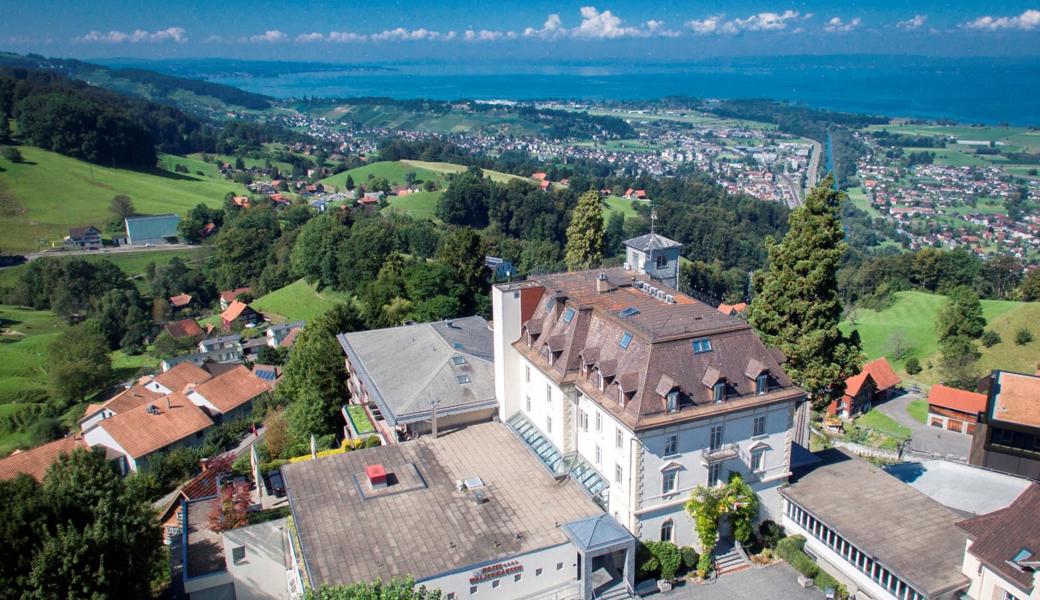Blick von Walzenhausen auf den Bodensee.