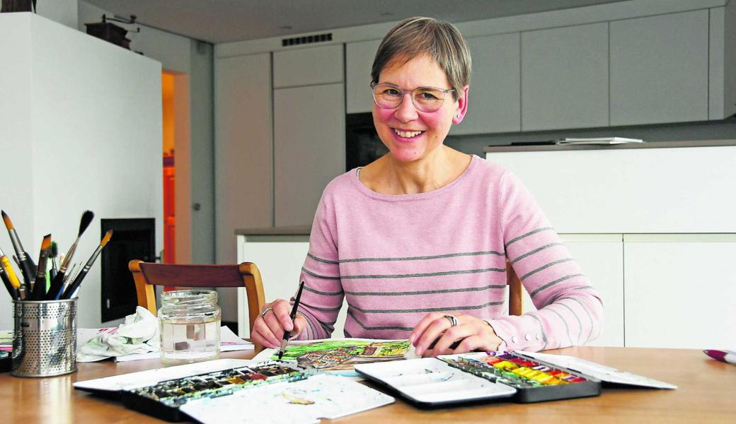 80 Aquarelle hat Ruth Gmünder in ihr erstes Buch aufgenommen.