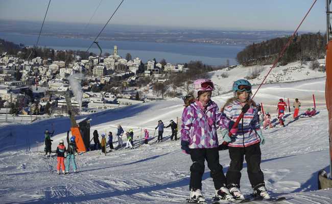 Der Mitteleinstieg beim Skilift  in Heiden bewährt sich