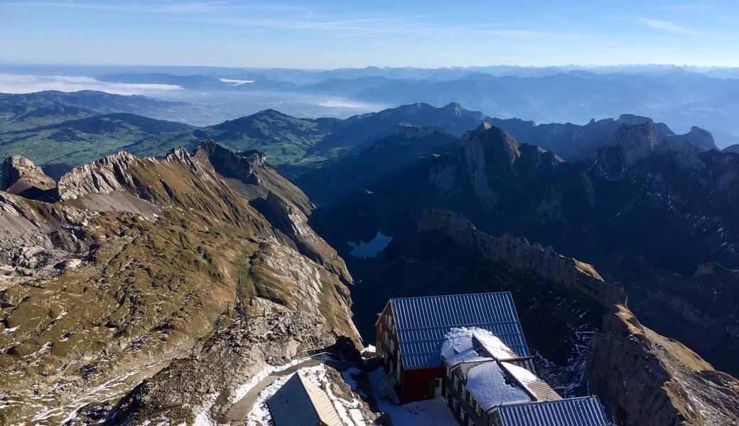 Vom Säntis schweifte der Blick von Daniela Walt Richtung Rheintal. 