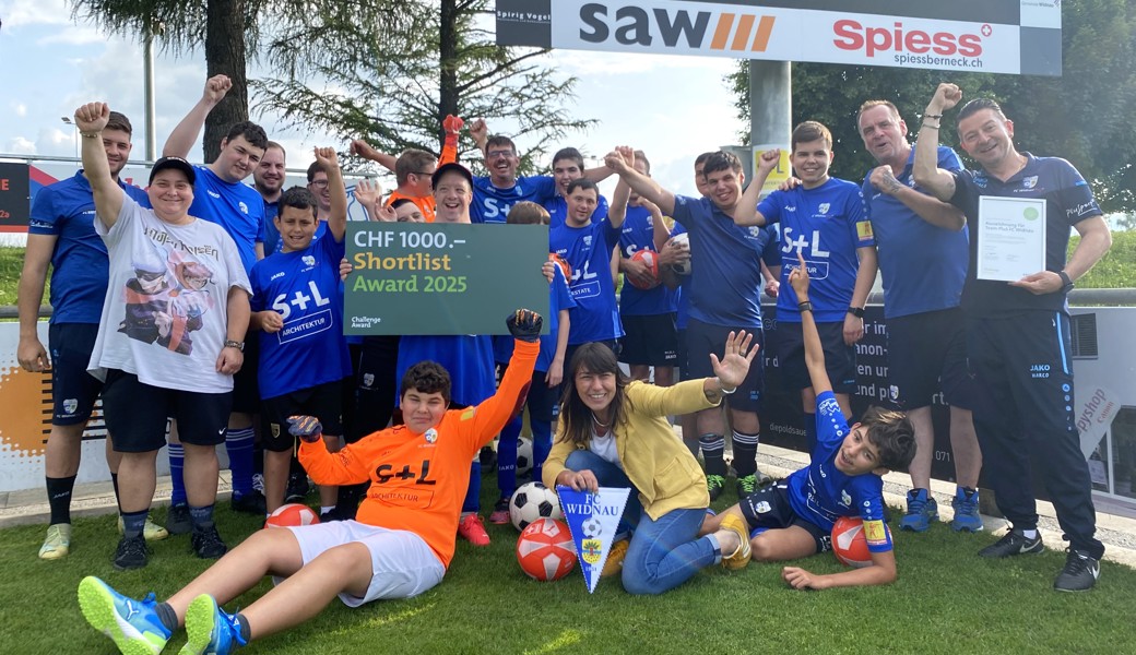 Plus-Team des FC Widnau gewinnt Shortlist des Sanitas Challenge Awards