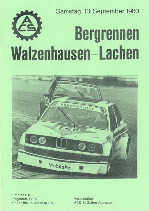 Das offizielle Programm seines Heimrennens – mit Kurt Kellenberger auf der Titelseite.