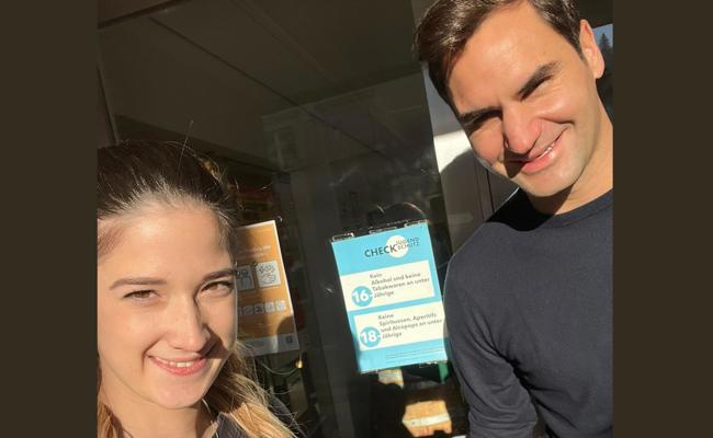 Roger Federer trank Kaffee in Berneck
