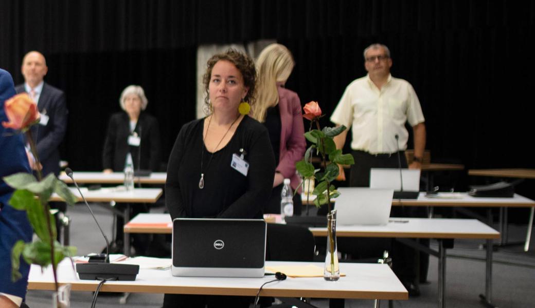 Karin Hasler während ihrer ersten Session.