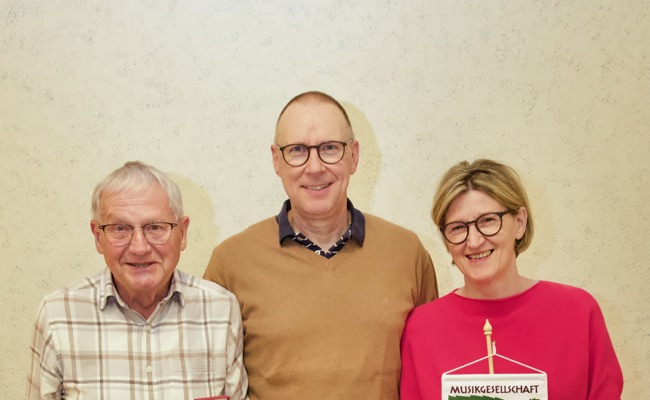 Rückblick und Ehrungen an der Versammlung der Musikgesellschaft