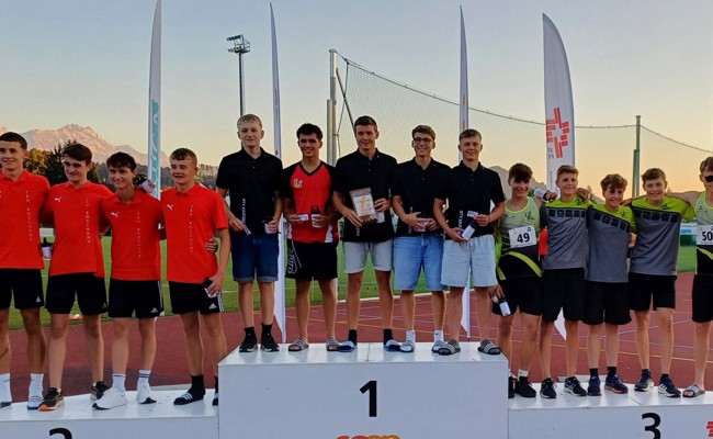 Die U18-Mehrkämpfer des STV Kriessern werden überlegen Schweizer Team-Meister