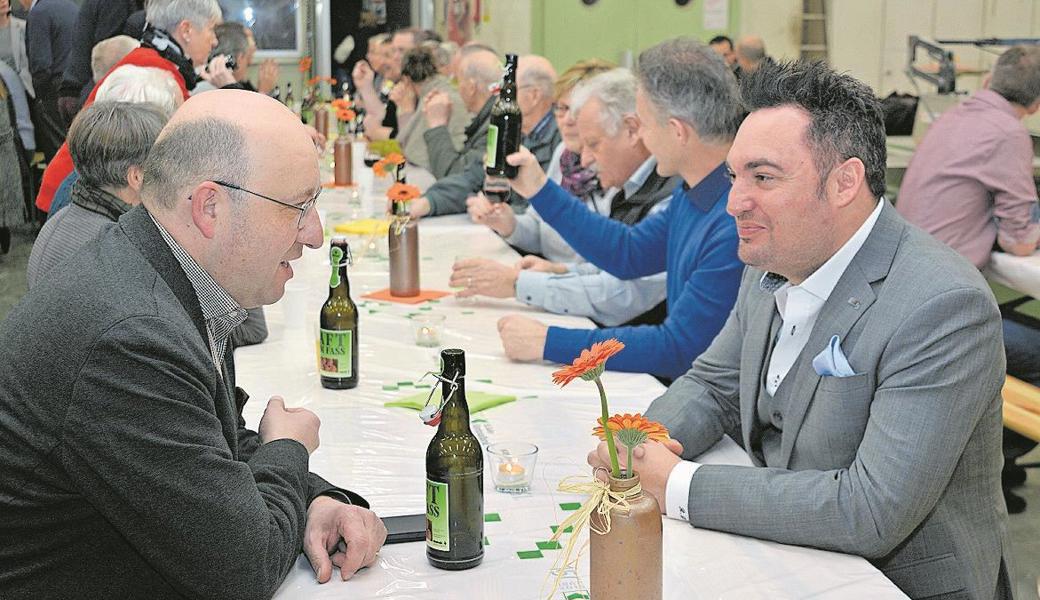 Zwei FDP-Nationalratskandidaten: Beat Tinner, Gemeindepräsident von Wart (links), und der St. Galler FDP-Kantonalpräsident Raphael Frei.