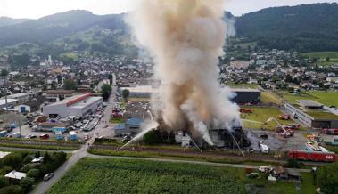 Der Grossbrand in Rebstein aus der Drohnensicht