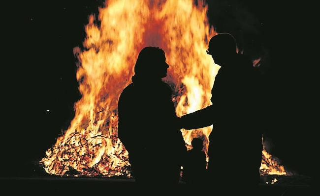 Das Feuer erreichte den  Böögg in Rekordzeit