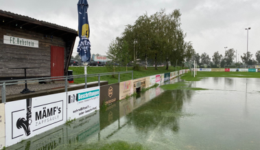 Land unter beim Fussballplatz Birkenau in Rebstein