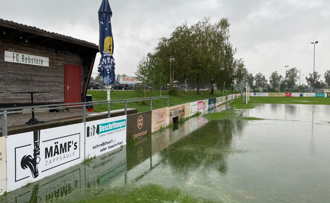 Land unter beim Fussballplatz Birkenau in Rebstein