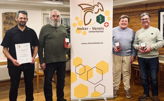 Marco Bischof ist neu Ehrenmitglied der Imkerinnen und Imker