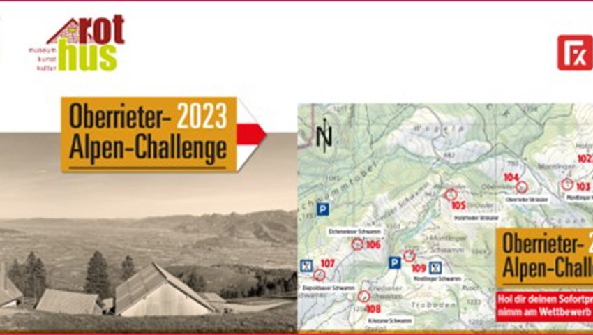 Bei der Oberrieter-Alpen-Challenge besuchen die Teilnehmenden alle neun Alpen der Ausstellung und scannen vor Ort mit dem Handy den vorgefundenen QR-Code. Bei der Oberrieter-Alpen-Challenge besuchen die Teilnehmenden alle neun Alpen der Ausstellung und scannen vor Ort mit dem Handy den vorgefundenen QR-Code.
