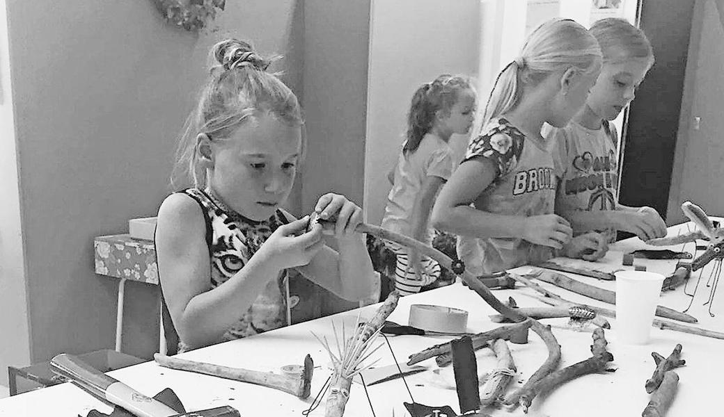 Die Kinder waren voll bei der Sache.  Bild: pd