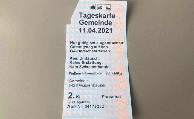 Tages-GA in Walzenhausen neu für 25 Franken erhältlich