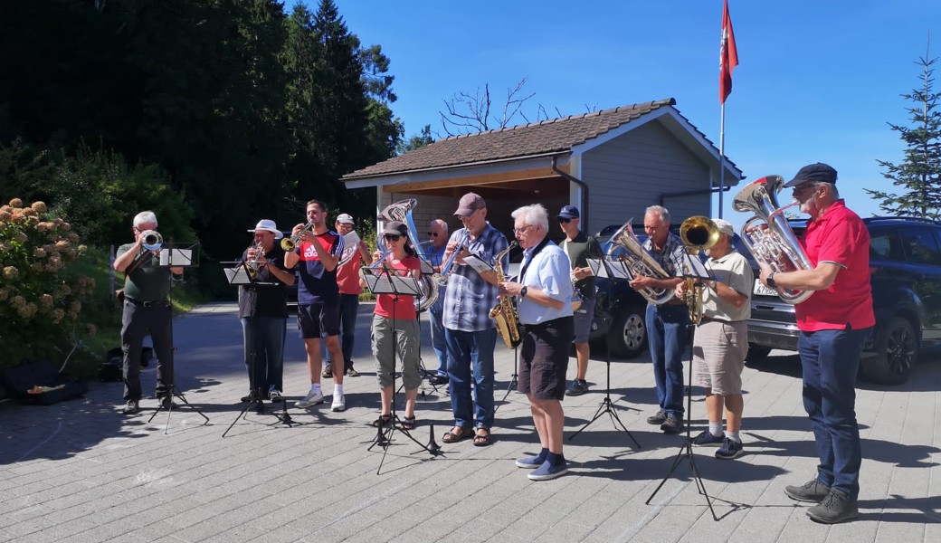 Musikanten der Buuremusig St. Margrethen und der MG St. Margrethen