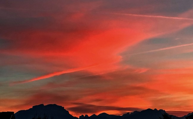 Ein Blick aus dem Fenster offenbart ein faszinierendes Farbenspiel
