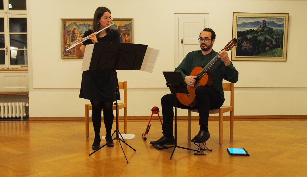 Karolina Roman und Sami Kajtazaj beim Konzert im Rathaussaal Rheineck