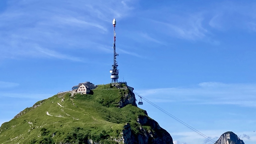 Hoher Kasten, für einmal ohne viel Wolken.
