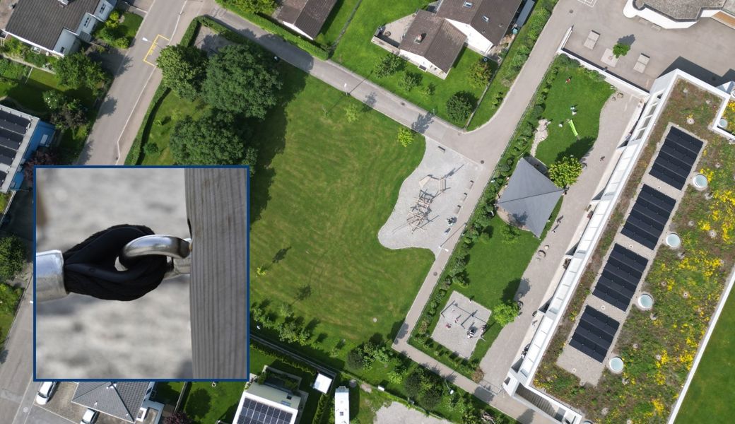 Rätseln Sie mit: Entdecken Sie, wo dieses Detail auf der Drohnenaufnahme hingehört