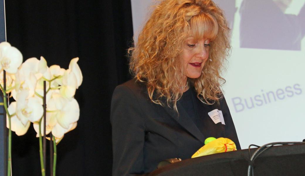 Brigitte Lüchinger, AGV-Präsidentin, begrüsste die Gäste zum Lohnapéro. 