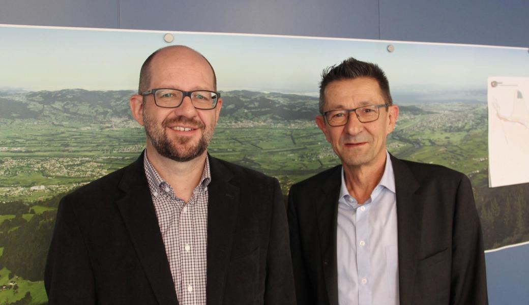 Schulpräsident Roger Trösch (links) und Gemeindepräsident Reto Friedauer finden, die Zeit sei reif, um eine Einheitsgemeinde zu bilden.