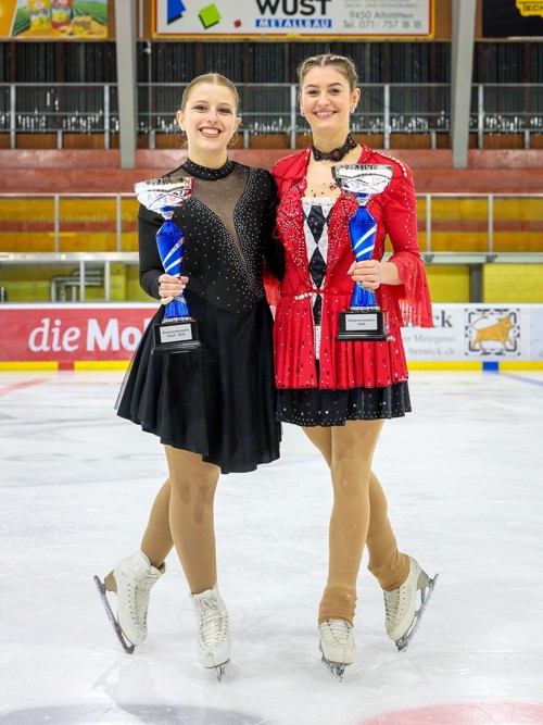 Die Vereinsmeisterinnen Angelina Rohrer (links) und Carla Scherrer.