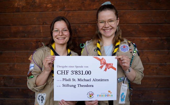 Pfadi St. Michael spendet fast 4000 Franken für kranke Kinder