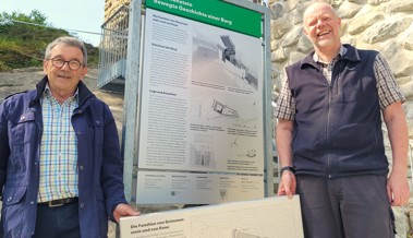 Geschichte der Burgruine Grimmenstein auf neuer Informationstafel 