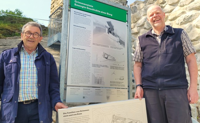 Geschichte der Burgruine Grimmenstein auf neuer Informationstafel 