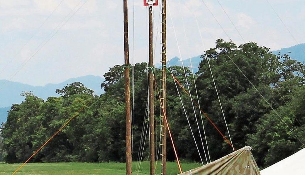 26 Meter hoch ist der Turm der Oberegger. Gesichert kann hier hochgeklettert werden. 